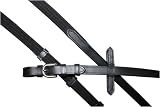 Zügel aus Gurtband mit Lederstopper HKM schwarz