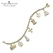 Thomas Kinkade Faith And Family Religious Charm Bracelet Gold-Plated Jewelry by The Bradford Exchange