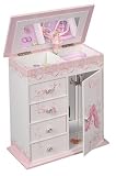 Mele Girl's Musical Ballerina Jewelry Box with Necklace Carousel 007112