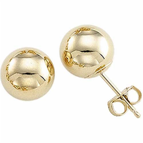 14kt Yellow Gold Trendy Ball Earrings