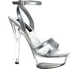 KISS-224, 6" Stiletto Heel Ankle Wrap P/F Sandal W/RS