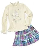Flapdoodles Little Girl Starry Plaid Scooter