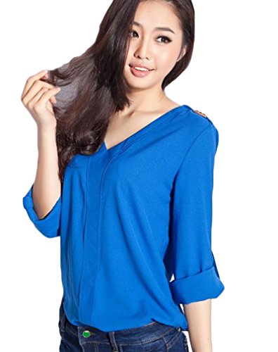 (ディーコッテ)D'Kotte vネック ブラウス シャツ 長袖 七分袖 五分袖 きれいめ フォーマル カットソー neax327