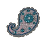 Navika Paisley Ball Marker Accented By Genuine Swarovski Crystals with Magnetic Hat Clip