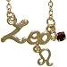 Leo Horoscope Zodiac Nameplate Necklace, Astrogirl! In Gold