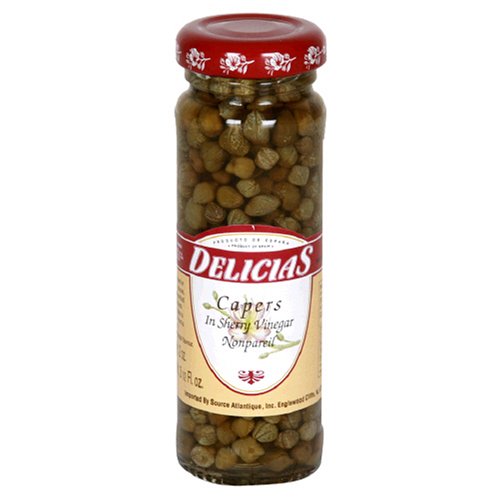 Delicias Nonpareil Capers in Sherry Vinegar, 3.5-Ounce Bottles (Pack of 12)
