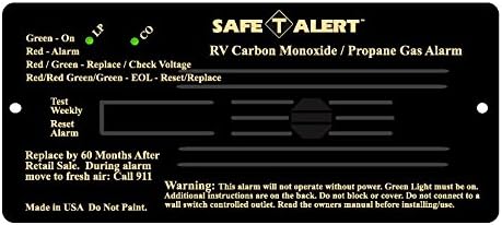 Safe-T-Alert 35-742 12V LP/CO Alarm Recesss Mount, Black