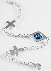 Cross Evil Eye Bracelet