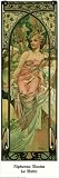 Art Print, Le Matin, 1899 by Alphonse Maria Mucha, Final Size: 11.75 in X 35.5 in.