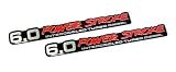 2 x (pair/set) 6.0L Power Stroke Intercooled Turbo Diesel Emblem Badge Nameplate for Ford Excursion F-Series Super Duty Truck F250 F350 F450 F550