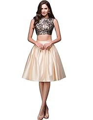 Sexy Cocktail Satin Open-Back  Lace Evening Dress/Pageant Dress/Prom Dress/Party Dress/Wedding Dress  With Rhinestones