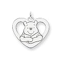 Disney's Large, Winnie the Pooh Heart Charm in Sterling Silver
