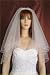 2 Tier Ivory Fingertip Length Rhinestone Beaded Bridal Wedding Veil