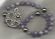 Anglican Rosary of Blue Coral with Canterbury Cross