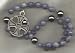 Anglican Rosary of Blue Coral with Canterbury Cross