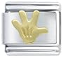 Gold Mickey Hand Italian Charm