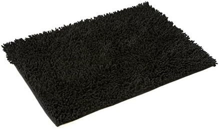 Shags BATH MAT-2X3-PB Bath Mat, 2-Feet by 3-Feet, Pitch Black
