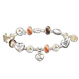 Cleveland Browns #1 Fan Charm Bracelet: Go Browns! by The Bradford Exchange