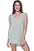 Alexander + David Womens Casual Loose Knit V-Neck Tank Top with Uneven Hem Hi-Lo Bottom