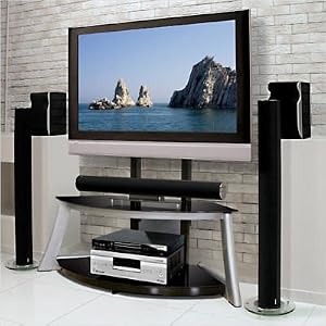 Bell'O FP-4855 Audio Video Table with Universal Flat Panel TV Mounting System by