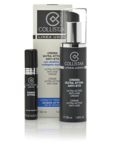 Collistar Uomo Crema Ultra Attiva Anti Età 50 ml + Acqua Attiva Edt 7.5 ml
