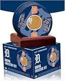 Detroit Tigers unsigned Coasters With Game Used Dirt (Set of 4)- MLB Hologram