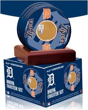 Detroit Tigers unsigned Coasters With Game Used Dirt (Set of 4)- MLB Hologram