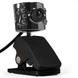 NightVision / 6 LED / 30FPS USB 2.0 / 350K pixels CMOS/ WebCam with Audio Microphone