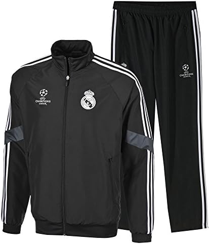 2014-15 Real Madrid Adidas EU Presentation Tracksuit (Black)