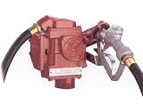 Fuel Transfer Pump: Auto Closing Nozzle; 12 Foot Hose Manual 12v Powered