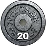 ScSPORTS Hantelscheiben 20 Kg Gusseisen