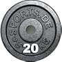 ScSports - Dischi per bilanciere, 20 kg, in ghisa