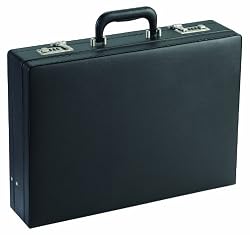 SOLO Classic Collection Expandable Attache, Hard-Sided with Combination Locks - Black (K85-4)