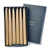Root Unscented Hand Dipped Taper Candles, 9-Inch Tall, Box of 12, Beeswax