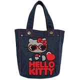 Loungefly Hello Kitty Red Heart Sunglasses Denim Tote