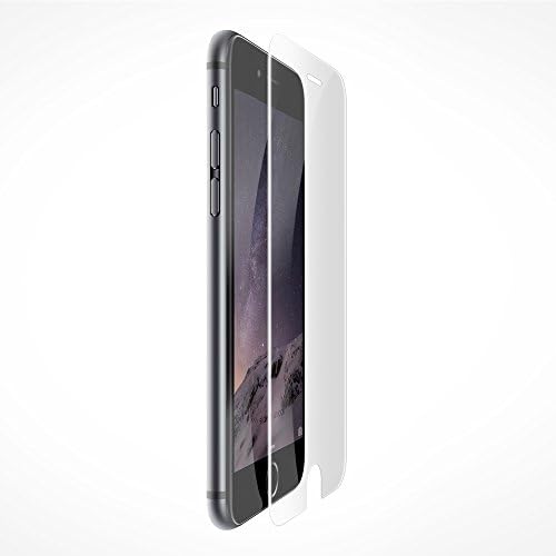 SuperGlass Apple iPhone 6 4.7in Real Tempered Glass 9H Hardness Premium Screen Protector with Perfect Fit edge to edge protection, Soft and Rounded Edges, Oleophobic Coating (Black)