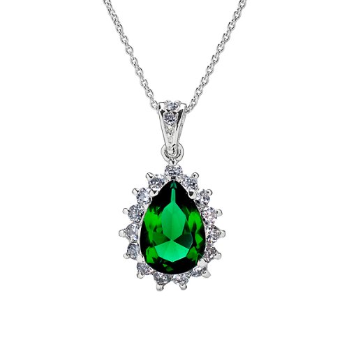 Tori's Faux Emerald Pear Cut Pendant