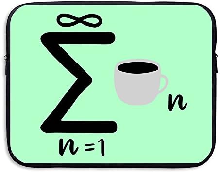 COMP Infinite Coffee Neoprene Notebook Computer Laptop Protection Sleeve Bag Black 15 Inch