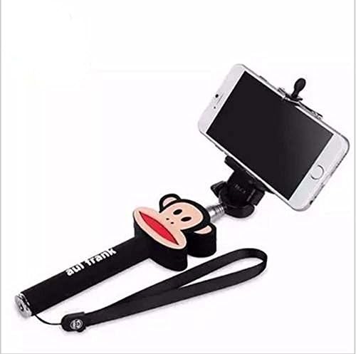 Uupower 3D Cartoon Monopod Wired Selfie Stick Holder for iPhone 5S 5 4S 6 Andriod Phone