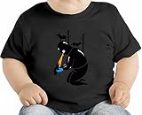 Psychedelic Man With Birds Deer And Wolf オーガニックベビーTシャツ 12 - 18 Months