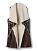 Choies Women's Suede Lapel Sheatling Lining Waistcoat Casual Vest,Brown,One size