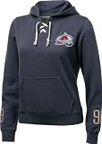 Old Time Hockey Colorado Avalanche Women's Queensboro Lace Hooded Sweatshirt Small