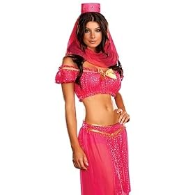 Sexy Genie Belly Dancer Girl Adult Halloween Costume