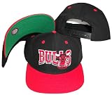 Chicago Bulls Wave Black/Red Two Tone Snapback Adjustab