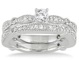 4/5 Carat TW Diamond Engagement Bridal Set in 10K White Gold