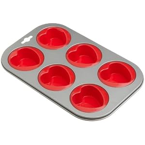 Kaiser Bakeware Flexo'Belle 6 Cups Heart Pan by Kaiser