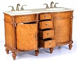 Antique Bathroom Vanity for Victorian Bath Double Sink Antique Vanity LUX-L-0208