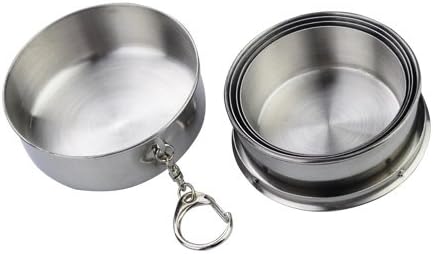 Metro Shop Portable Stainless Steel Folding Retractable Four-layers Extension-type Keychain Cup Mug of Big Size