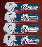 Ceiling Fan Designers 42SET-NFL-MIA NFL Miami Dolphins Football 42 In. Ceiling Fan Blades Only
