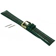 Green Watchband Waterproof Crocodile Grain Leather 22mm